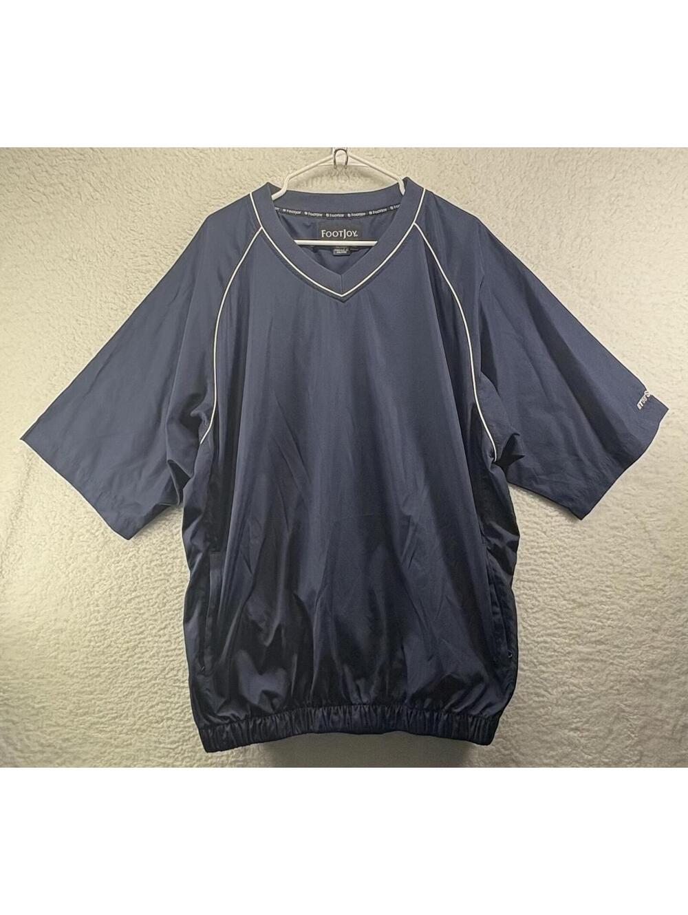 Footjoy FJ Golf Jacket Pullover Short Sleeve Windbreaker Blue Mens XL